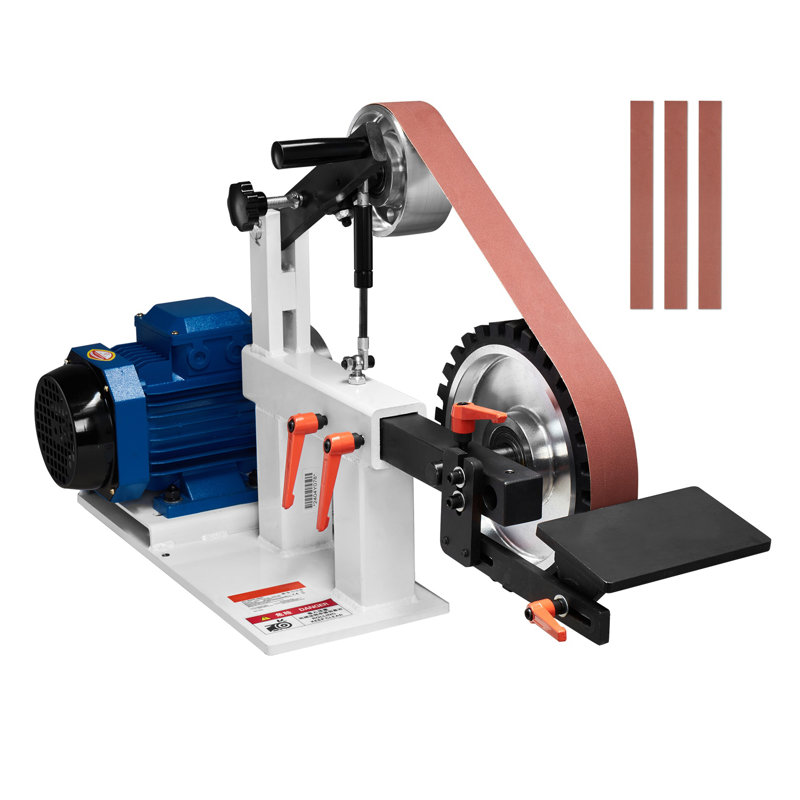 Ponceuse à bande à vitesse variable 2HP avec VFD, machine de polissage professionnelle de 72 po x 2 po pour la fabrication de couteaux et le travail des métaux