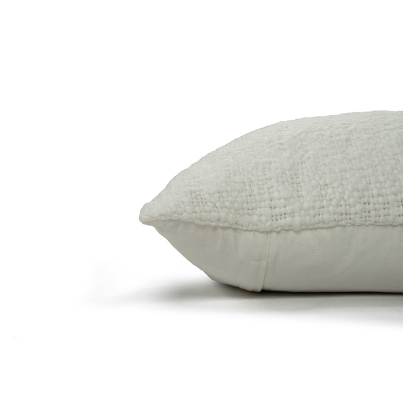 Cotton Throw Pillow, White