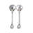 Western Piece Wood Stainless Steel Salad Servers