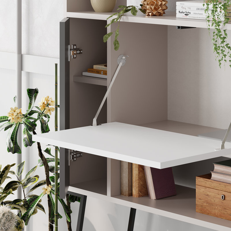 Ziva Desk, Light Mocha/White/Anthracite