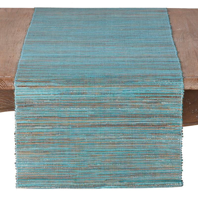Chemin de table Bevis, 90 po x 14 po, Turquoise