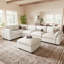 Canapé modulaire en L modulaire avec repose-pieds amovible-35093717