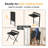 Small Folding Desk with Shelf,  2-Tier Compact Computer Table, Portable Study Workspace for Home Office
