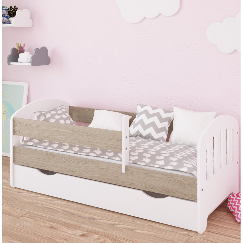 Larkin Cabin Bed with Storage Included, Oak, European Toddler (80 x 160 cm)
