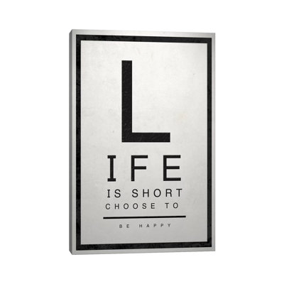 «Inspirational Eye Chart IV» par SD Graphics, art textuel sur toile tendue