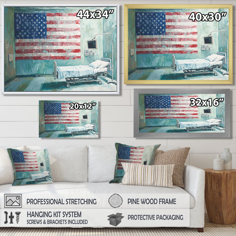 Kynzlee Affordable Care Act In Usa - USA Wall Art, Single Picture Framed Print, Black, 12" H x 20" W