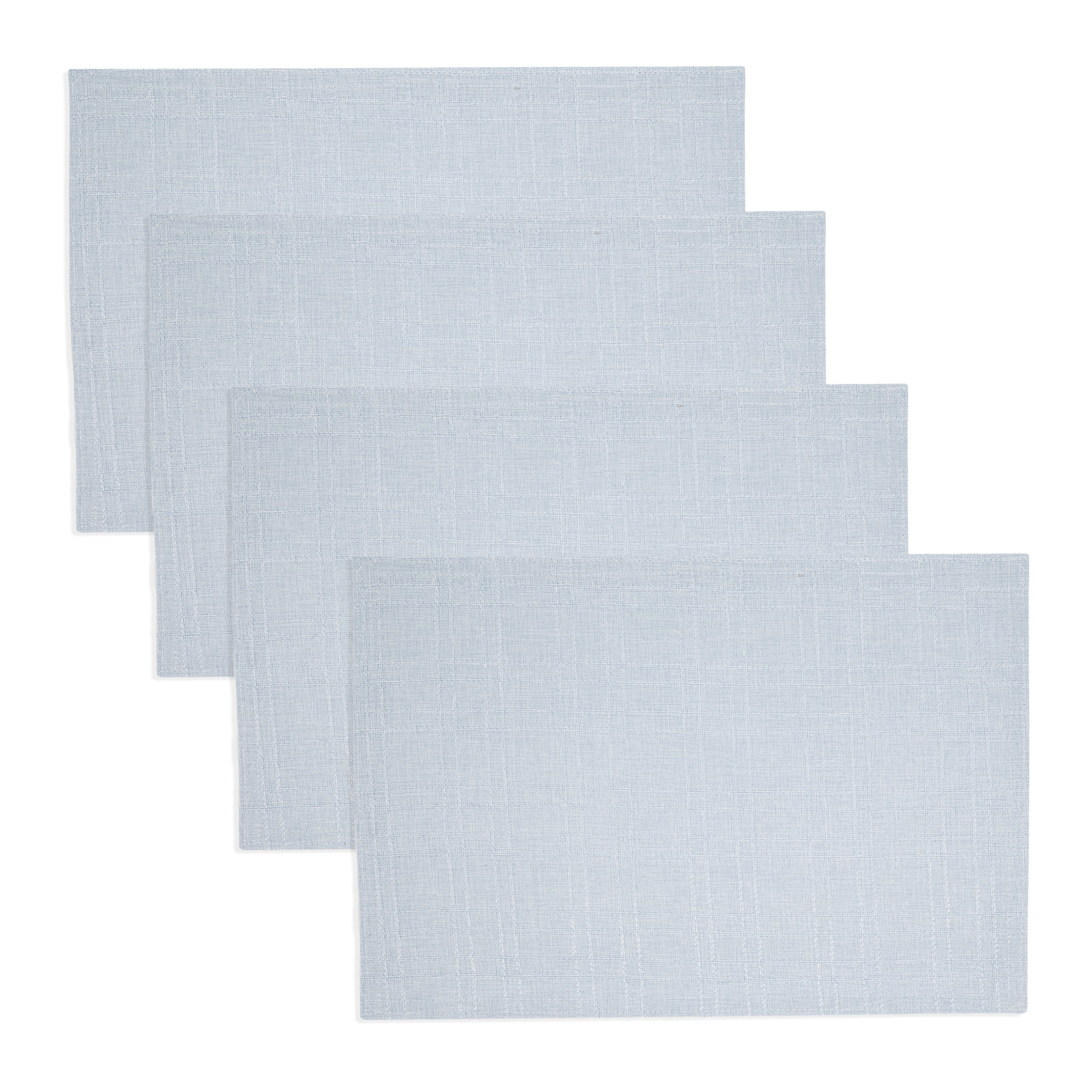Classic Stitched Plaid Placemat (Set of 4), Blue