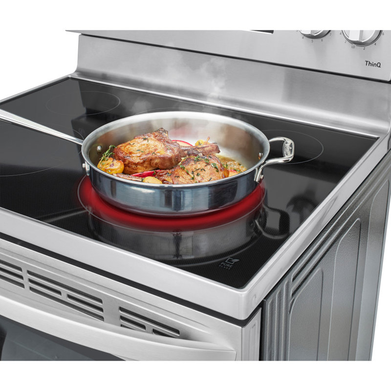 LG 6.3 cu ft. Smart Wi-Fi Enabled Fan Convection Electric Range with Air Fry & EasyClean®, Stainless Steel
