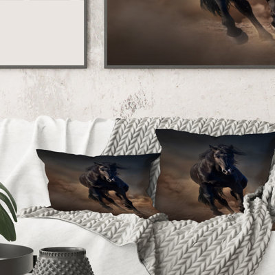 Housse de coussin rectangulaire Portrait of Thoroughbred Nonius