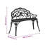 Rose Ornate Detail Metal Outdoor Garden Bench-111076745