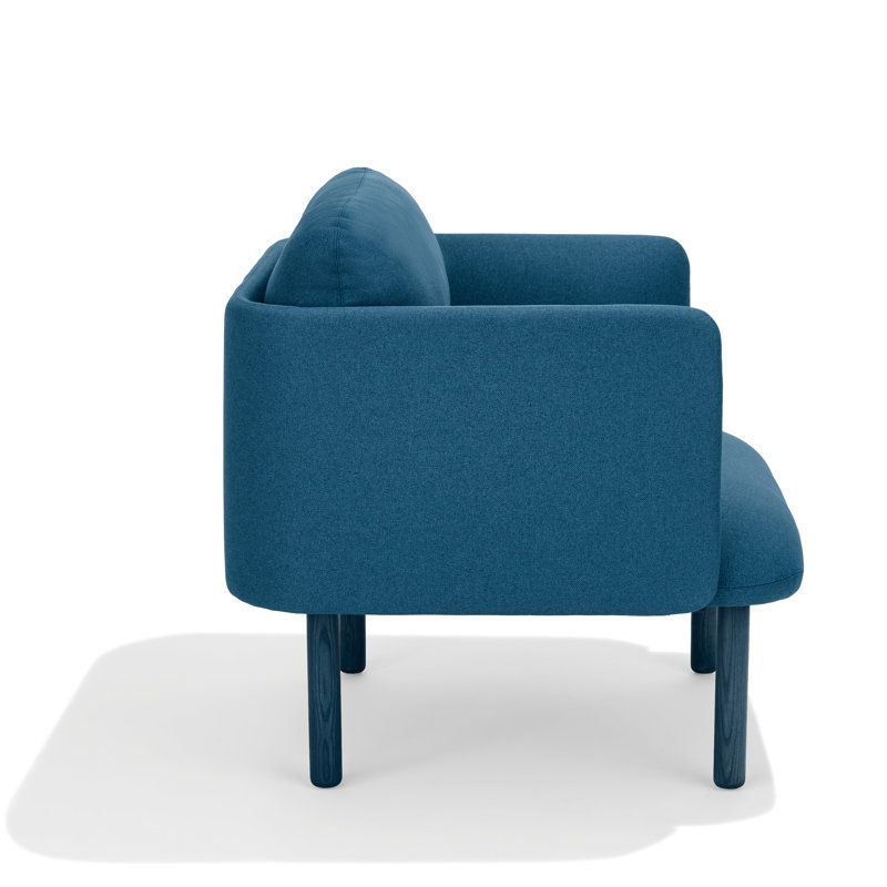 Chaise de salle d'attente en polyester 36 po, Bleu foncé