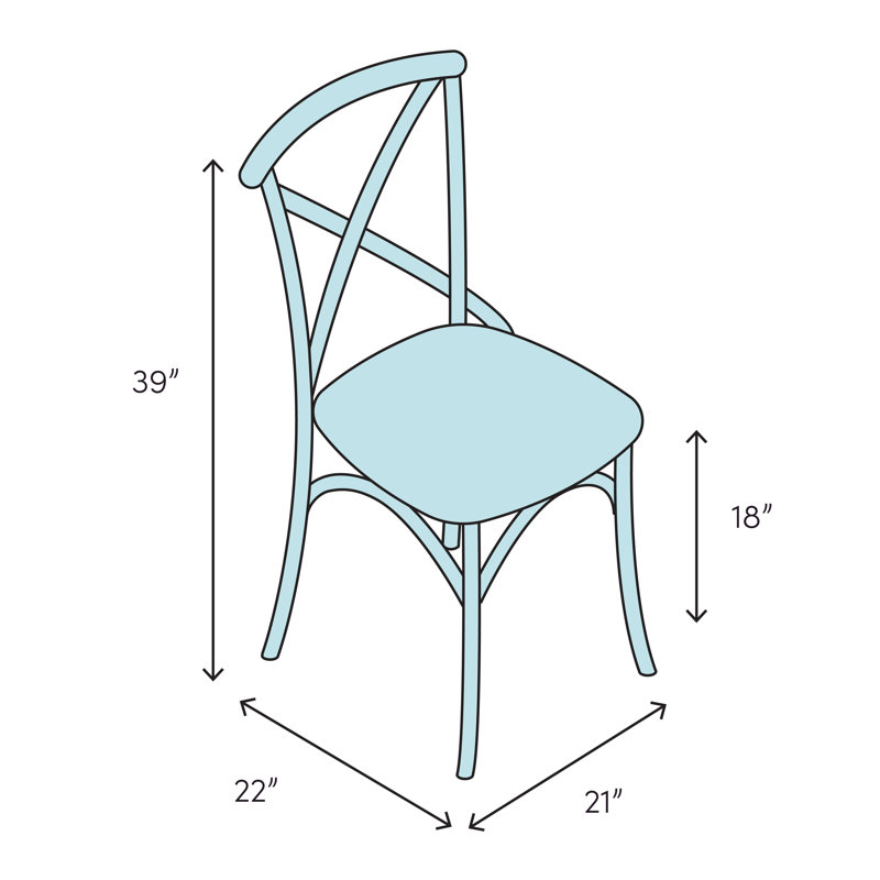 Hues Solid Wood Dining Chair, Bisque