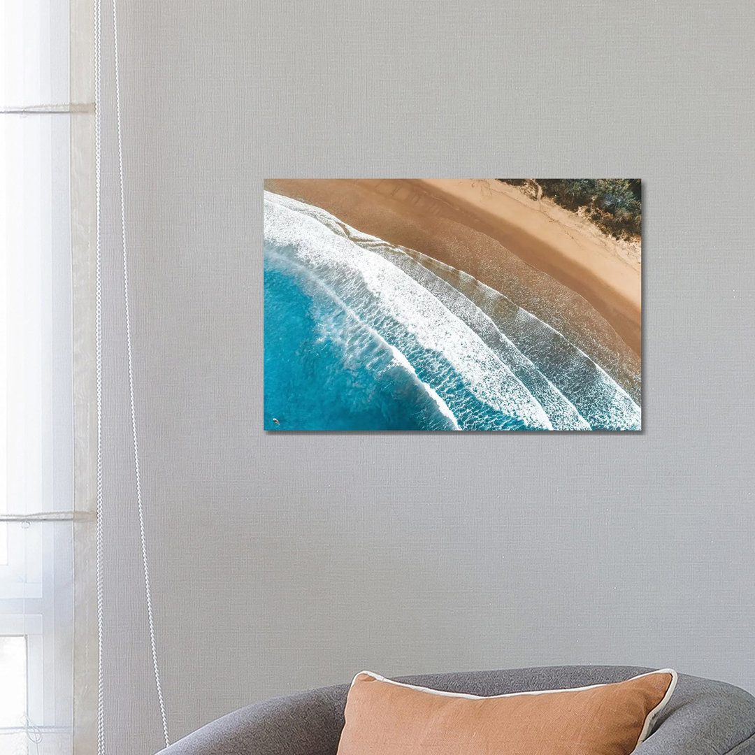 Coastal Waves Aerial by James Vodicka - Wrapped Canvas Gallery-Wrapped Canvas Giclée