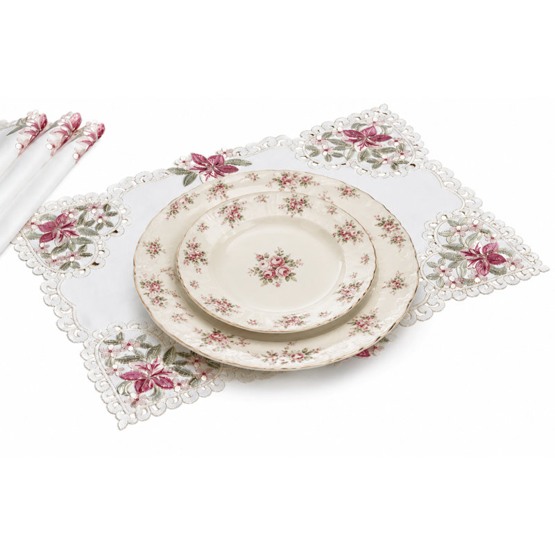 Albaugh Polyester Embroidered Rectangle Placemat