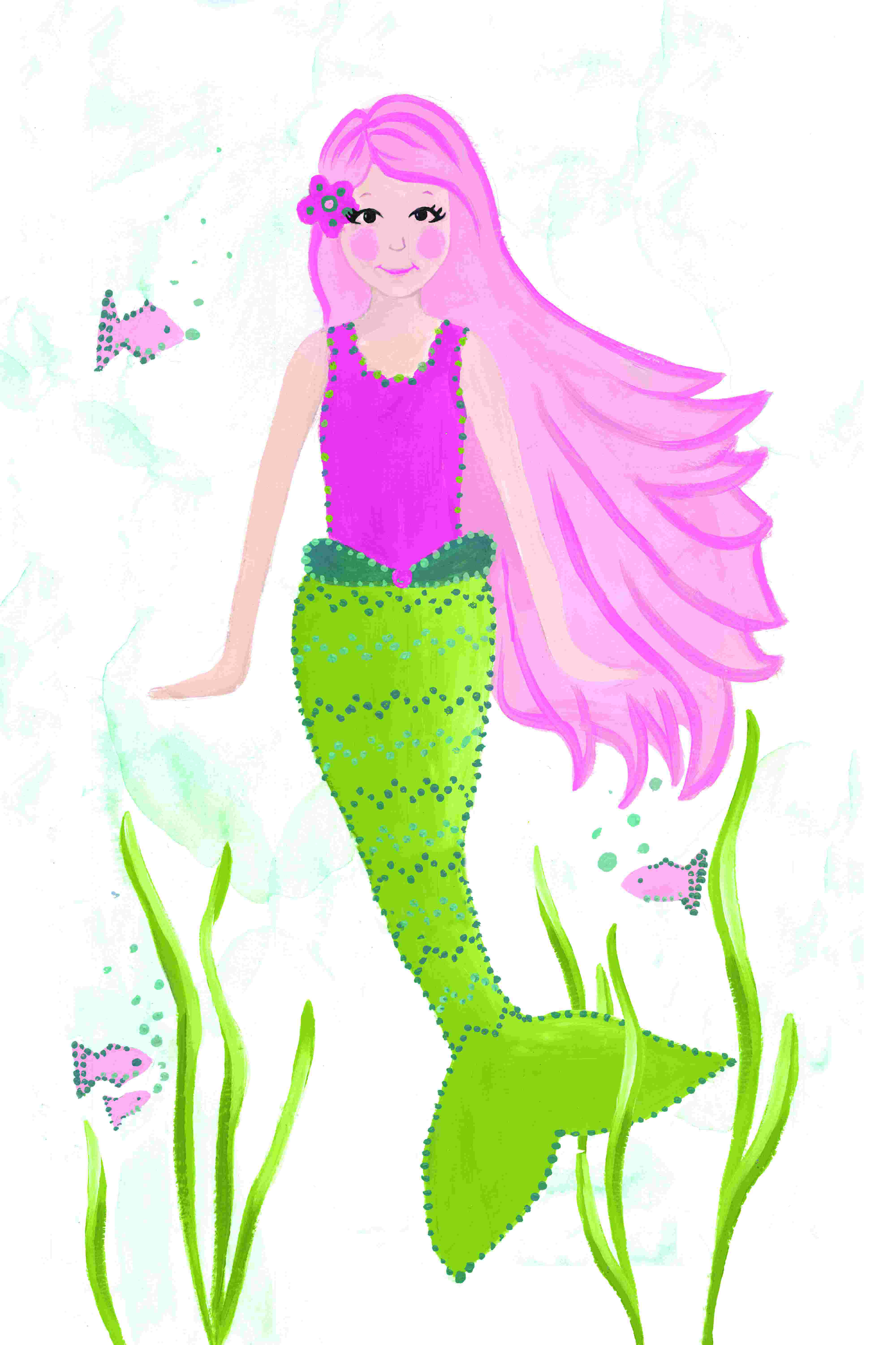 Zoomie Kids Underwater Mermaid - Wrapped Canvas Painting | Wayfair