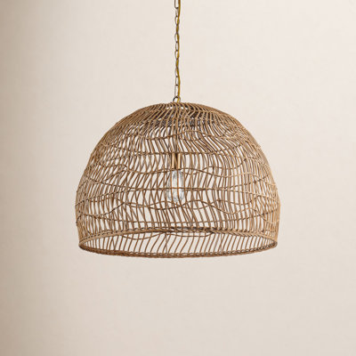 Willis Dimmable Rattan Single Light Pendant
