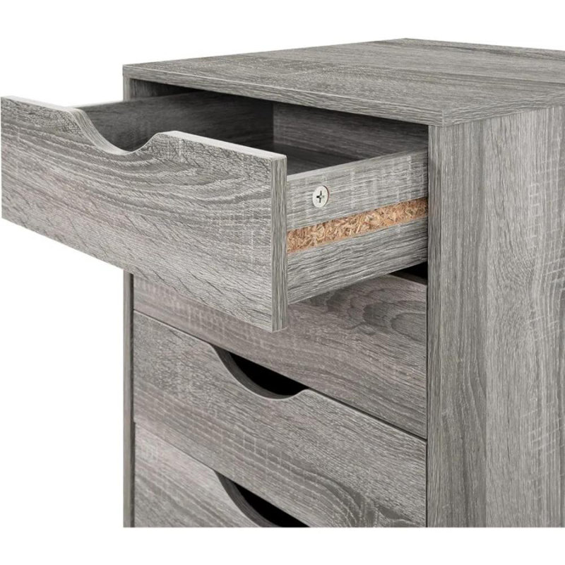 Jamariona Modern 5-Drawer Filing Cabinet for Home Office – Rolling File Storage Cabinet with Wheels, Under-Desk Drawer Organizer for Documents, Folders & Office Supplies