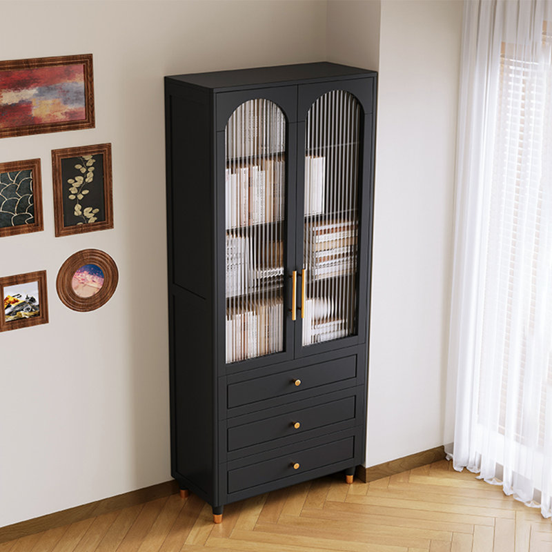 Light luxury black bookcase