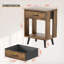Table de chevet rustique brune - Conception unique avec amplement de rangement pour la chambre à coucher et le salon-1768748683