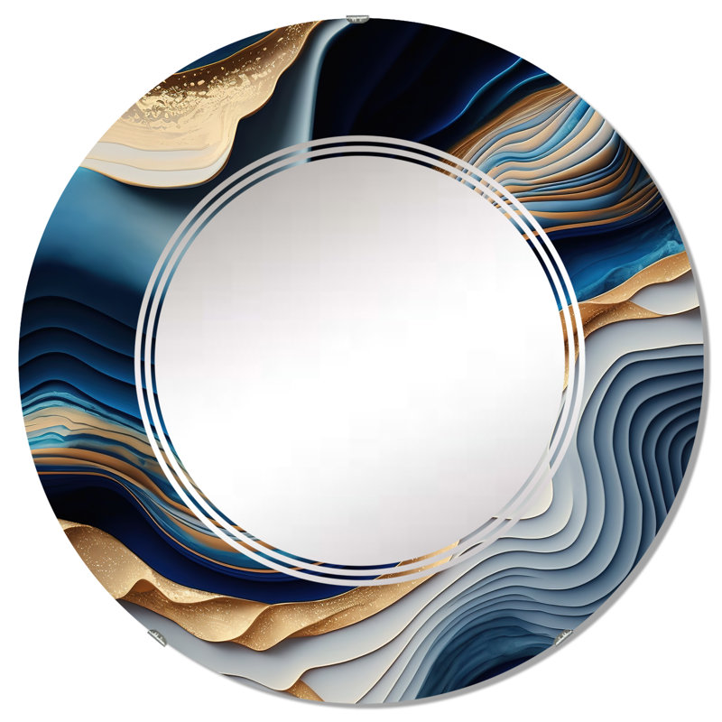 Miroir mural abstrait Prudance, 32 po x 32 po