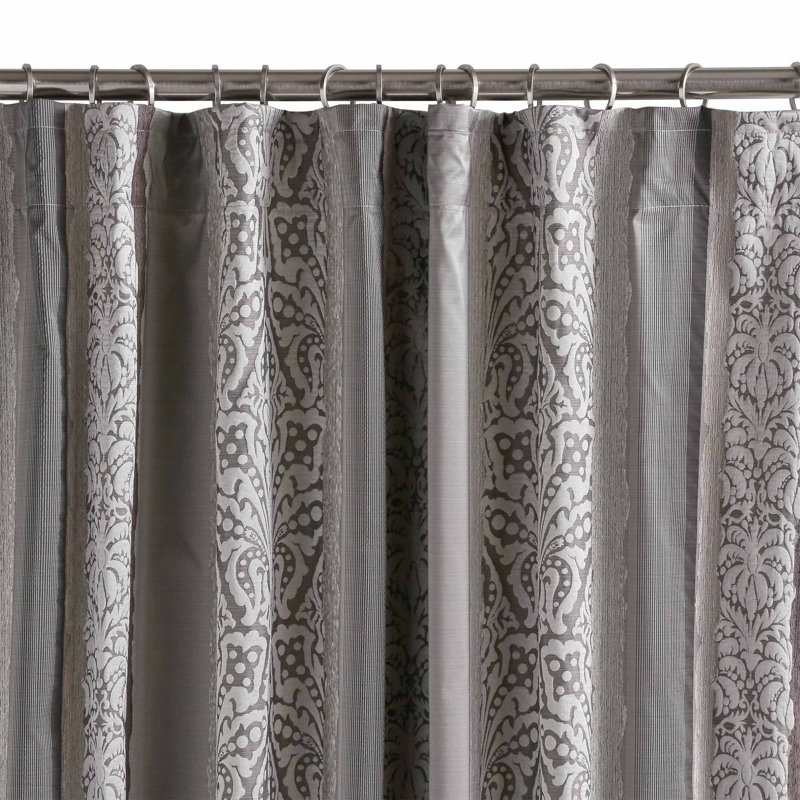 Chenonceau Room Darkening Single Curtain Single Panel, Grey