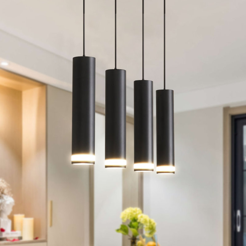 Luminaire suspendu réglable en métal de conception moderne pour îlot de cuisine et espaces commerciaux