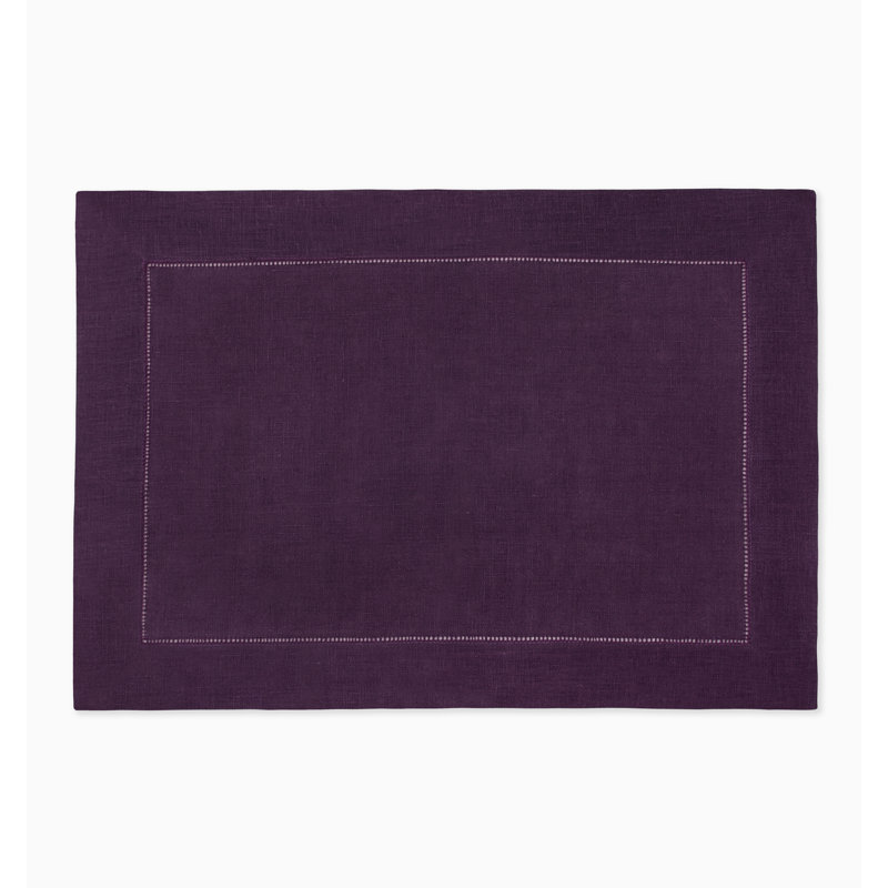 Festival Linen Rectangle Placemats, Aubergine