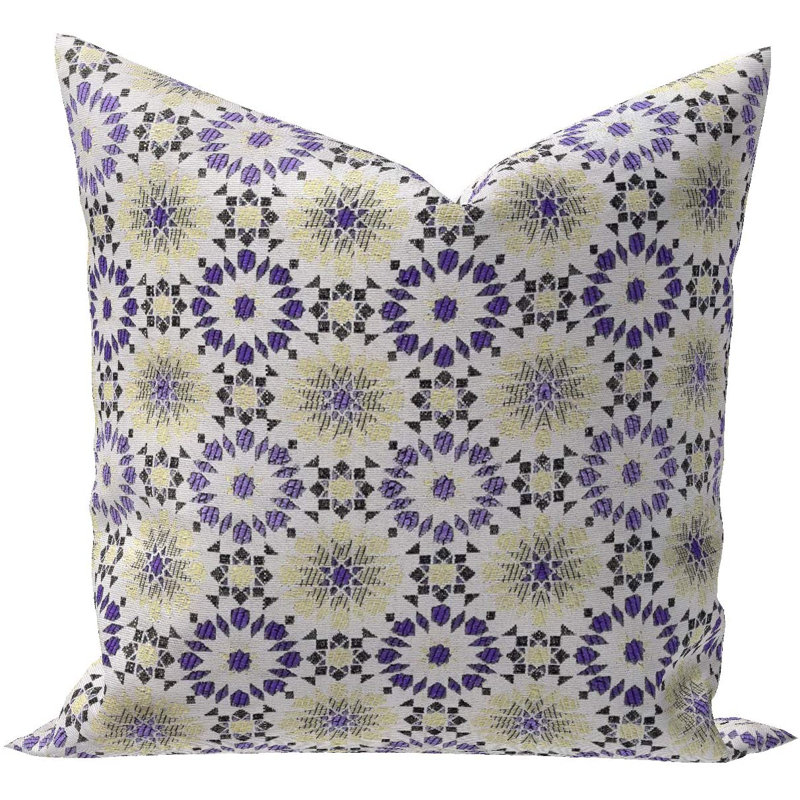 Dungorbery Geometric Square Cushion Cover, Purple