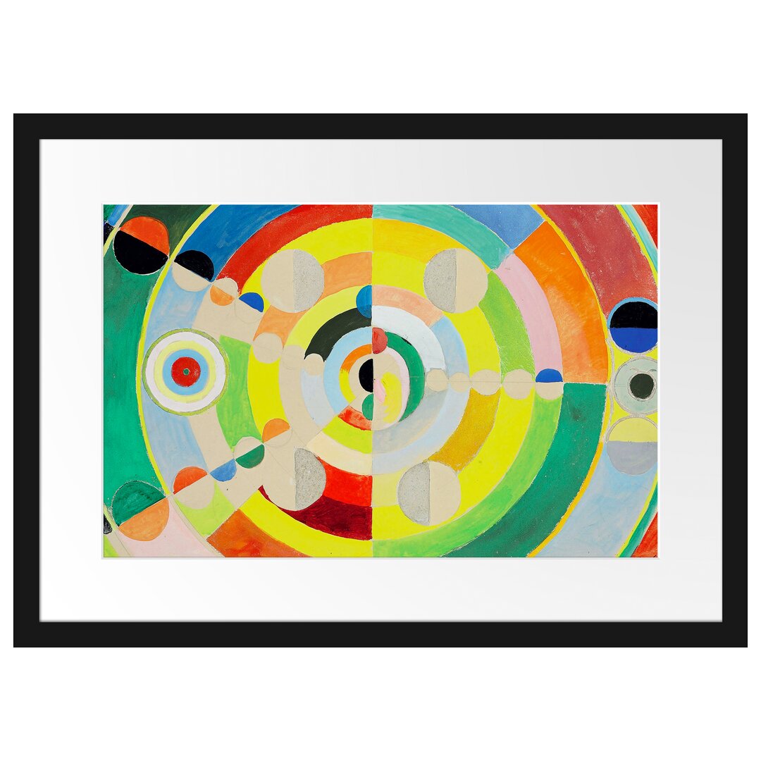 Robert Delaunay - Relief Disques  - Im Bilderrahmen Mit Galerie-Passepartout