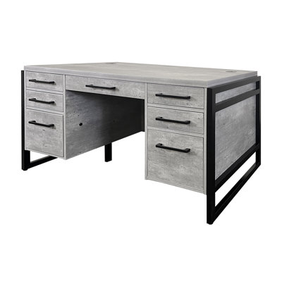 Aukse Executive Desk with Power Outlet