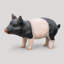 Statue de jardin en forme de cochon tacheté