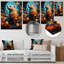 Orange orange futuriste Beaver Builder - art mural en métal Beaver-101154425