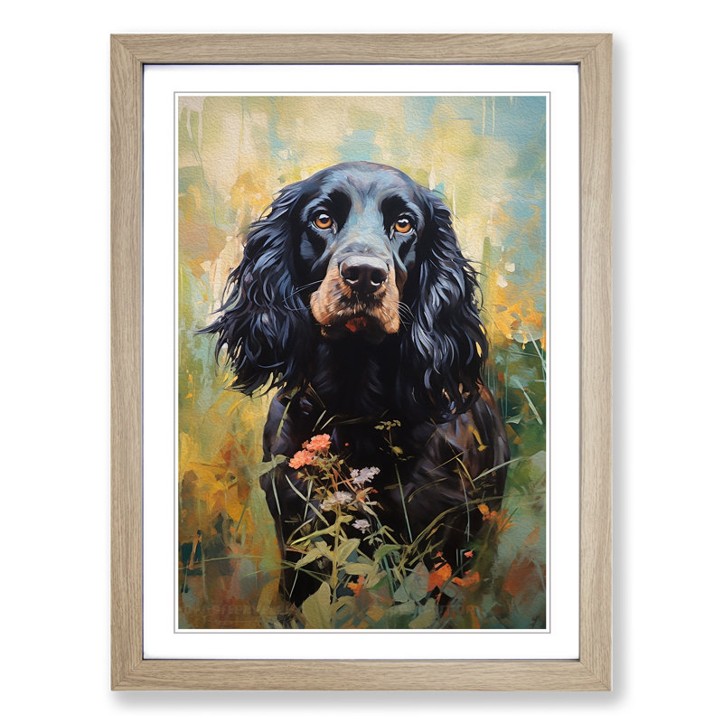 Single Picture Frame Print on Wood, Oak Framed, 46cm H x 34cm W