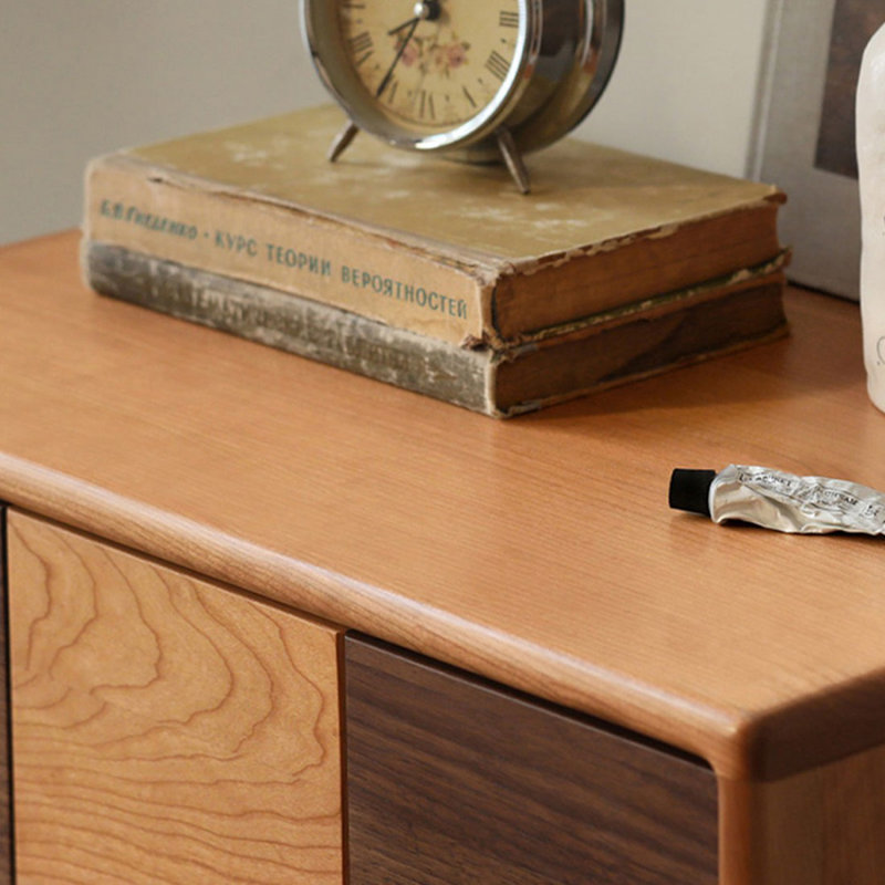 Modern Walnut Solid Wood Accent Cabinet