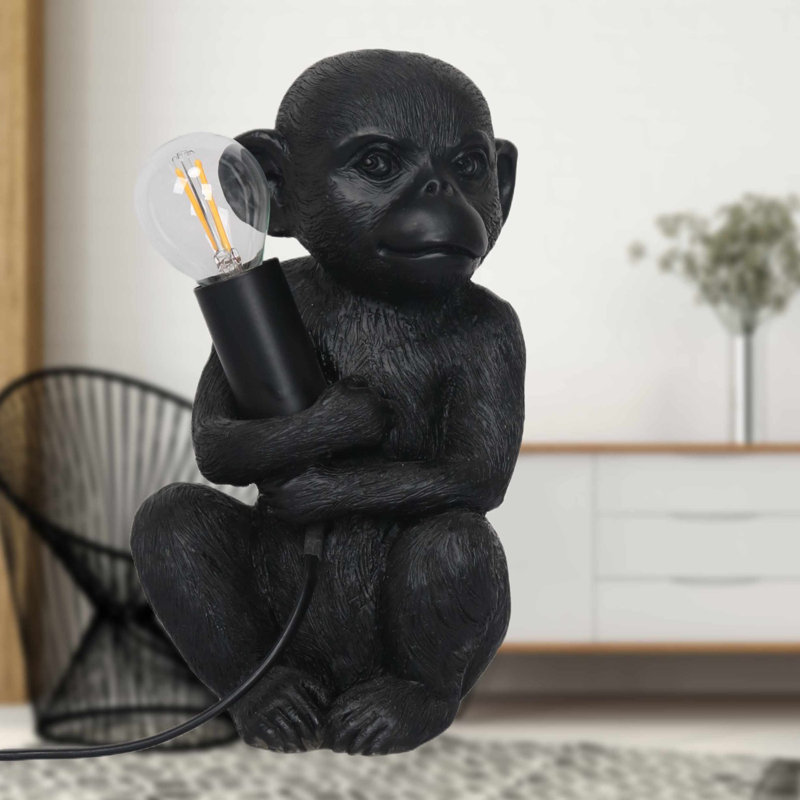 Avelynn Resin Novelty Lamp, Black Resin
