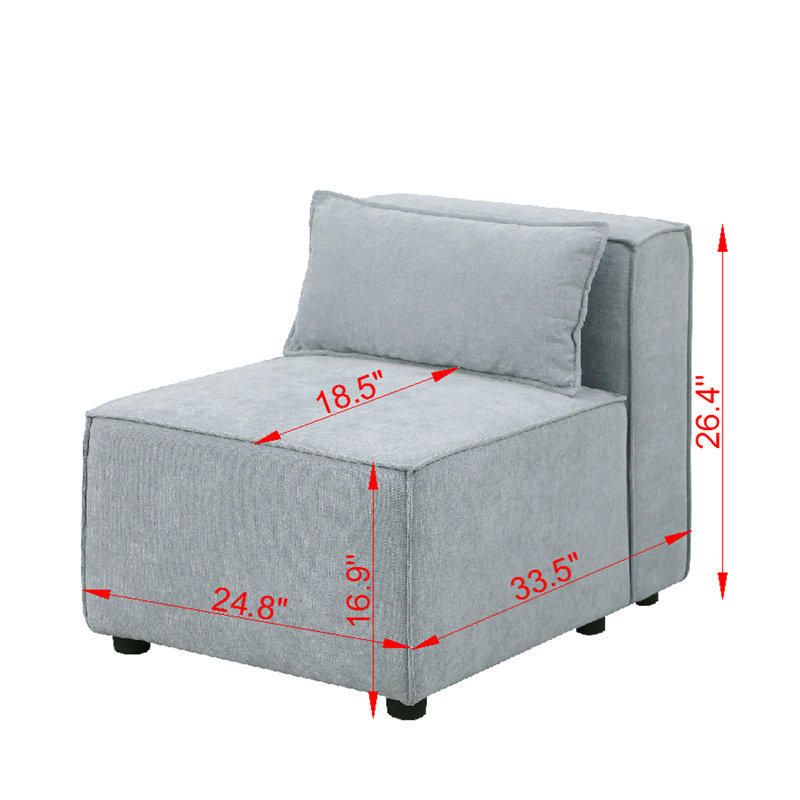 Modular Sofa Chenille Fabric, Simple And Grand