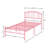 Abere Pink Twin Metal Bed Frame (Set of 2), Sturdy Platform with Headboard, Underbed Storage, Easy Assembly-1654091398