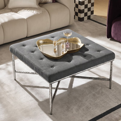 Rivet Upholstered Ottoman