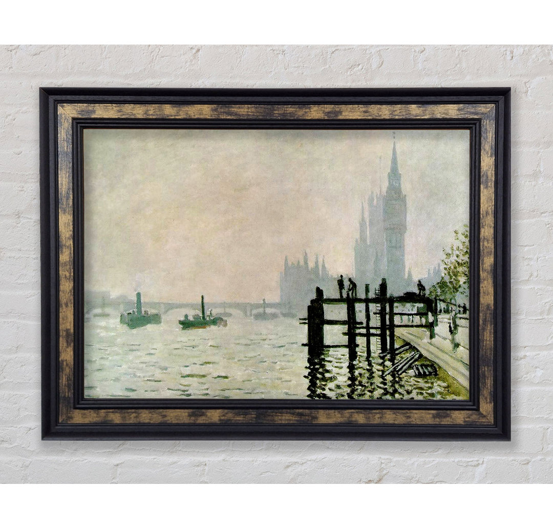 Claude Monet Die Themse und die Houses Of Parliament - Einzelbildrahmen Kunstdrucke