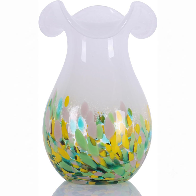 Vase en verre blanc, Blanc