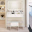 Très grande coiffeuse à miroir à DEL avec tabouret