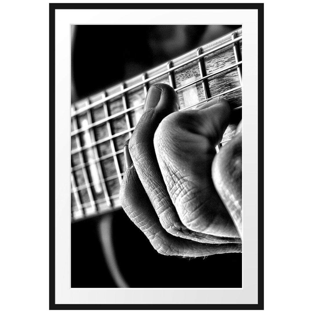 Gerahmtes Poster Gitarre Spielen