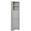 Grande armoire de coin pour salle de bain, armoire de rangement autoportante avec portes et tablettes réglables, panneau de fibres à densité moyenne