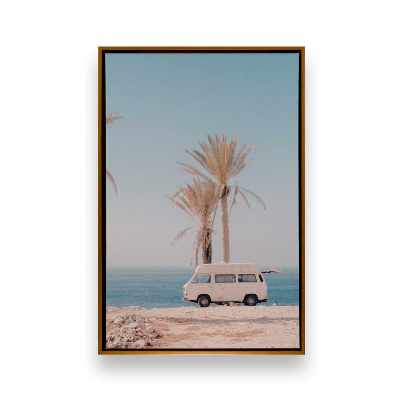 Impression sur toile Timeless Tropical Escape, H 36,75 po x l 24,75 po x P 1,75 po, Cadre flottant or poli