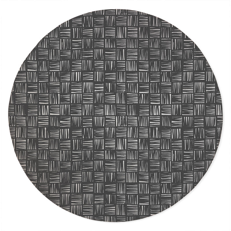 Lash Locked Non-Slip Outdoor Rug, Round 5'