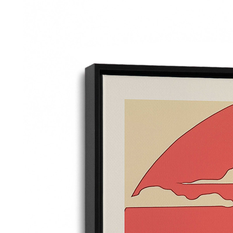 Impression sur toile Sundown Swell dans un cadre, H 30,75 po x l 20,75 po, Blanc opaque