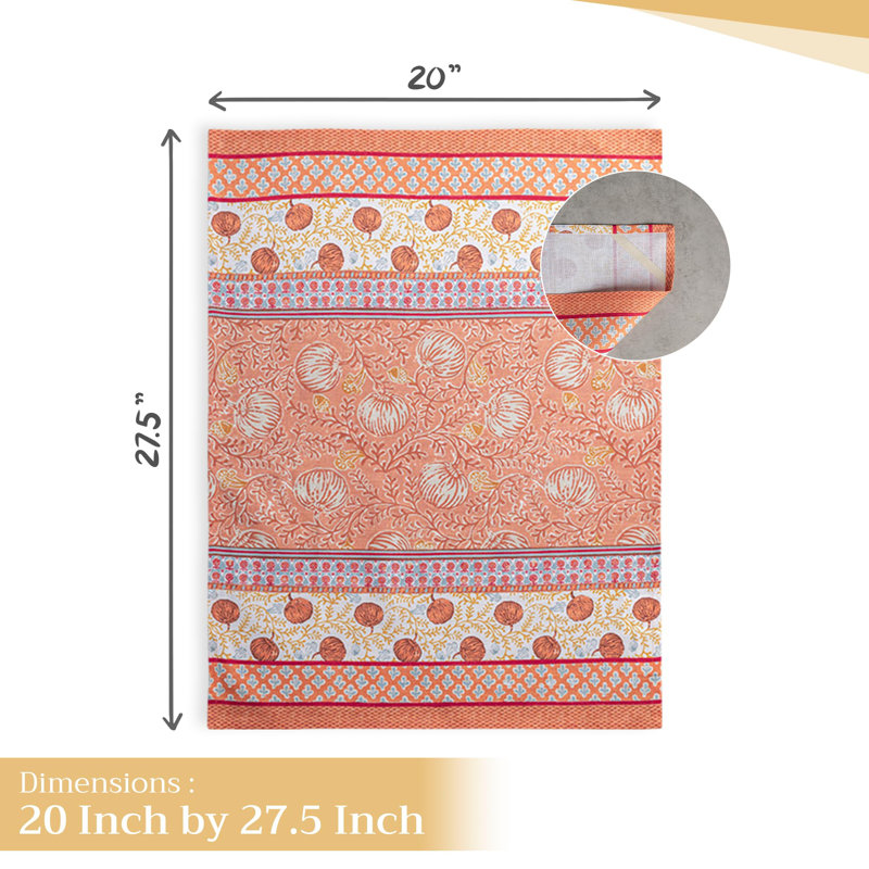 Ensemble de 3 torchons de cuisine Maison d'Hermine Harvest Festival 100 % coton - 51 x 70 cm