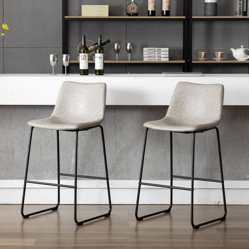 Daves 27.55" Bar & Counter Stool, Gray