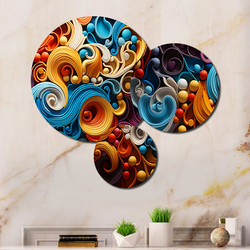 Abstract Wall Decor on Metal