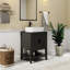 Ensemble de meuble-lavabo simple 24 po avec lavabo vasque, robinet et drain Sharee, assemblage requis-571206298